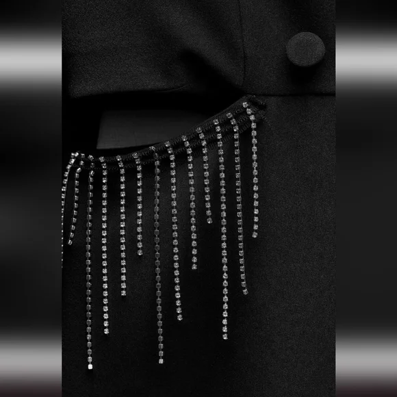 NWOT ZARA CUT OUT PLAYSUIT WITH RHINESTONES- SIZE MEDIUM - Picture 7 of 7